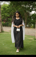 Statement sleeves dress